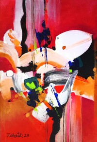 Zohaib Rind, 12 x 18 Inch, Acrylic On Canvas, Abstract Painting, AC-ZR-217